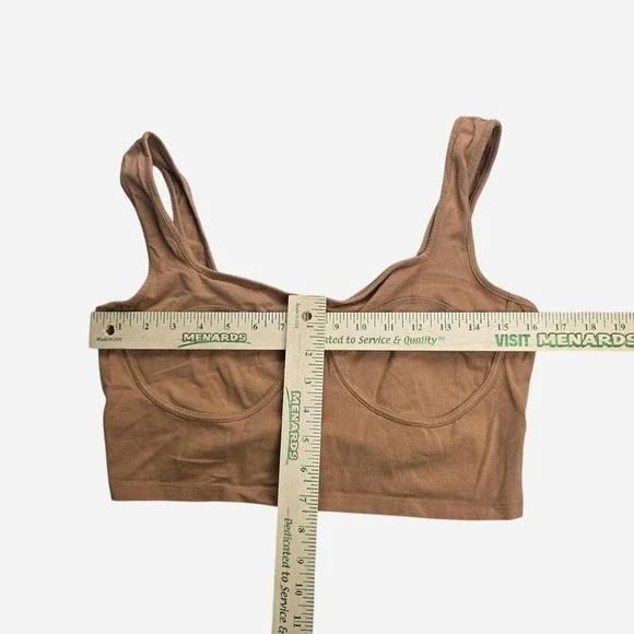 Wild Fable Brown Bustier Style Crop Tank Top Sleeveless Large - Picture 2 of 3